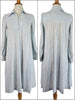 Close views of 1970s A-line dress, unbelted