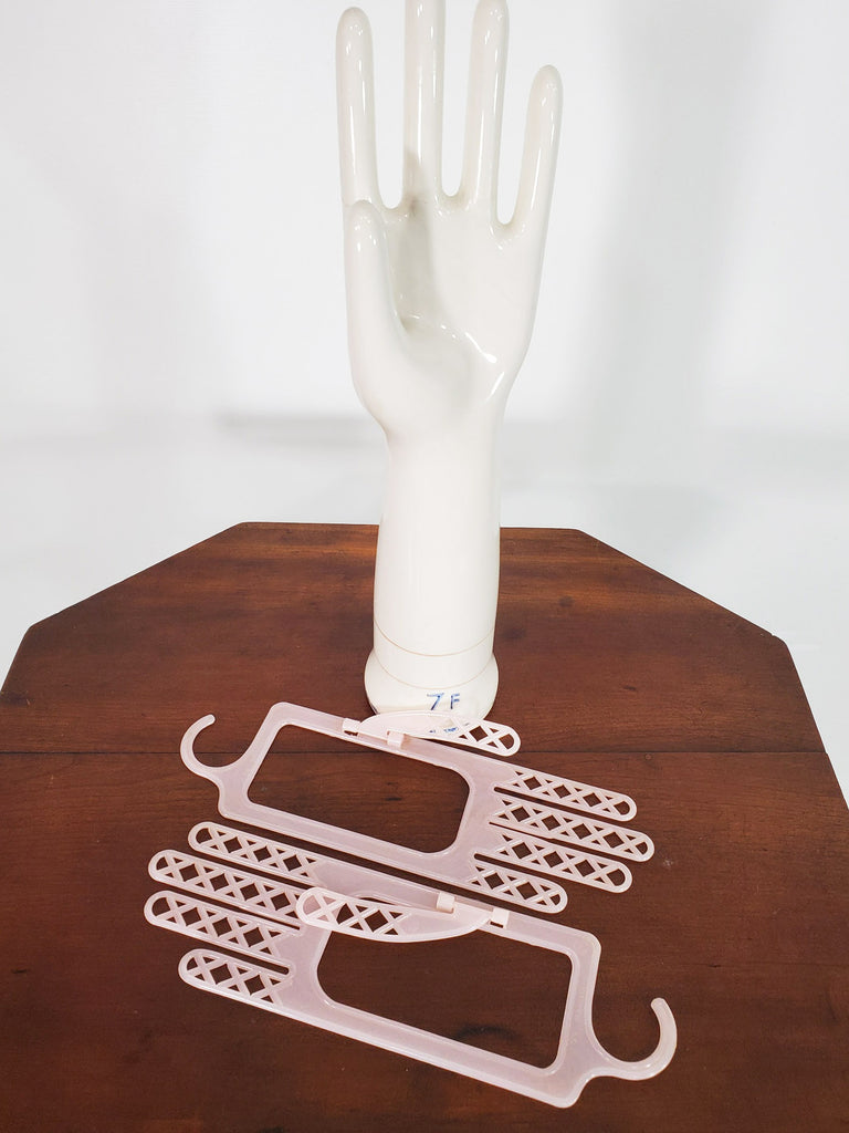 midcentury plastic glove drying forms
