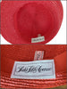 80s Red Straw Hat