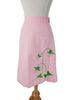 close front view of 1970's wrap skirt