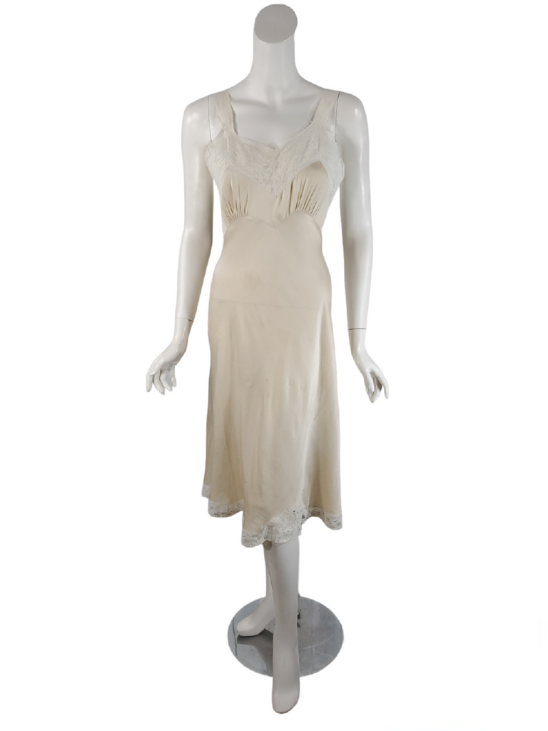 40s Fischer Heavenly Silk Satin Full Slip