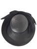 80s Black Straw Hat top view