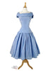 40s/50s Periwinkle Full Skirt Party Dress