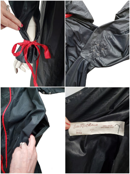 details of nylon 60s opera coat