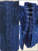 Antique Victorian Blue Velvet Corset Front Bodice