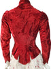 Close view of red velvet bodice