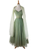 1940s 1950s Ball Gown With Shawl or Wrap