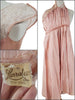 Vintage 40s/50s Party Dress Pink Silk interior, detail, Larrabee label