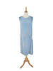20s Blue Drop-Waist Sleeveless Shift Dress