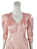 40s Peach Pink Satin and Crepe Gown - AS IS