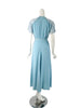back view of 1930s blue rayon dress