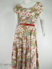 50s Circle Skirt Floral Day Day at Better Dresses Vintage. with red belt and no crinoline.