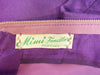 Mimi Fendler purple silk sheath label. BDV