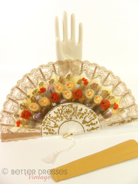 Vintage Hand-Painted Spanish Fan at Better Dresses Vintage