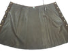 70s Snap Front Brown Suede Skirt