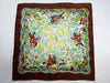 50s/60s Hand-Rolled Silk Scarf With Equestrian Theme