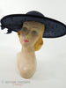 1940s 1950s New Look Hat in Navy Blue