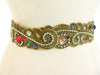Vintage 40s 50s Jeweled Velvet Leather Belt at Better Dresses Vintage. view 3