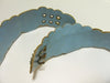 Vintage 40s 50s Jeweled Velvet Leather Belt at Better Dresses Vintage. interior and clasp