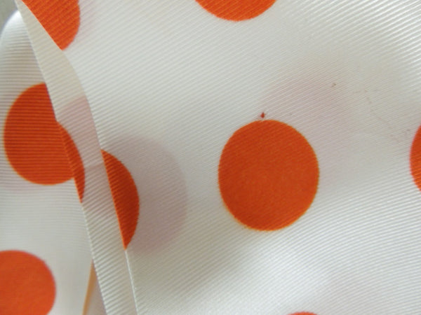 60s Mod Orange Polka Dot Infinity Scarf