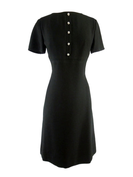 60s Mod Black Cocktail Dress
