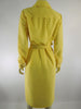 Vintage 70s Ann Murray Yellow Lace Coat Dress at Better Dresses Vintage. back