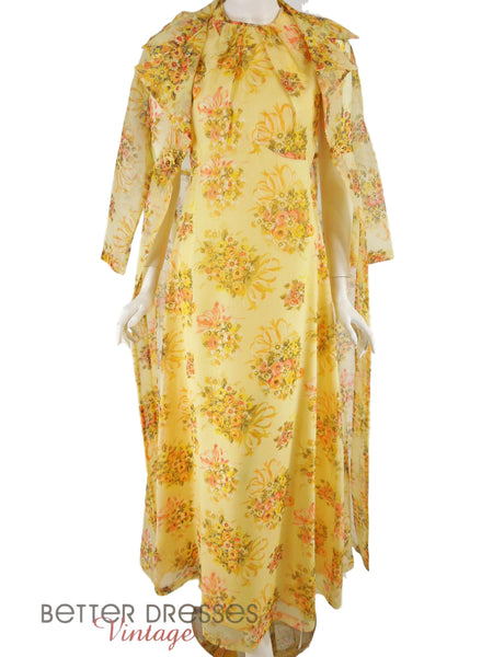 Maxi Dress & Coat Set, held open