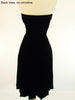 50s Black Velvet Strapless Party Dress
