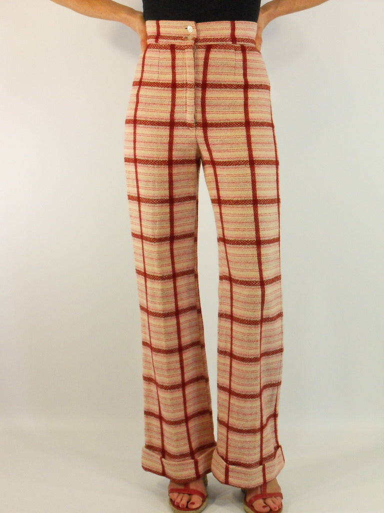 70s Plaid "Everything Is Jake" Trousers