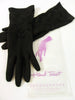 Gants perlés en nylon noir des années 50