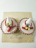 40s/50s Mexican Hat Sombrero Leather Clip-On Earrings