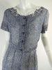 40s Nelly Don Navy Voile Day Dress at Better Dresses Vintage. Close view.