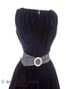 50s Black Velvet Dress - close