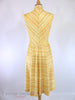 70s Yellow Chevron Striped Day Dress