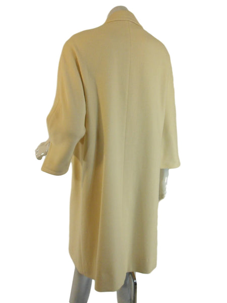 Manteau en laine d'agneau crème années 50 par Bataldi