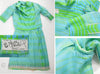 Vtg 60s Blue & Green Striped Skirt Suit - interior views