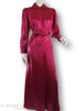 30s Dressing Gown Raspberry Silk