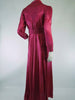 30s Dressing Gown in Raspberry Silk at Better Dresses Vintage. Back.