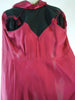 30s Dressing Gown in Raspberry Silk at Better Dresses Vintage. Interior.