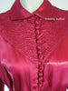 30s Dressing Gown in Raspberry Silk at Better Dresses Vintage. Bodice detail.