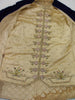 Victorian Velvet and Embroidered Silk Jacket With 18th Century Hand-Painted Porcelain buttons at Better Dresses Vintage. vest detail