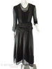 10s Antique Black Silk Beaded Dress