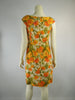 50s/60s Maternity Dress Orange Floral Shift by Ma Mere