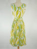 50s/60s Paisley Nylon Pleated Dress