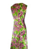 60s Fuchsia and Green Beaded Gown