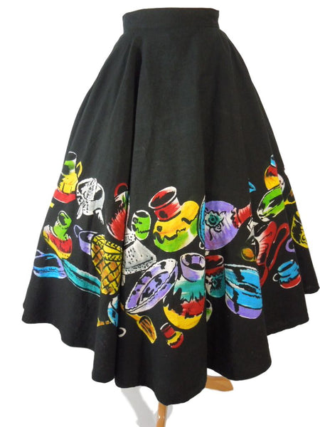 50s Mexican Circle Skirt - With Crinoline