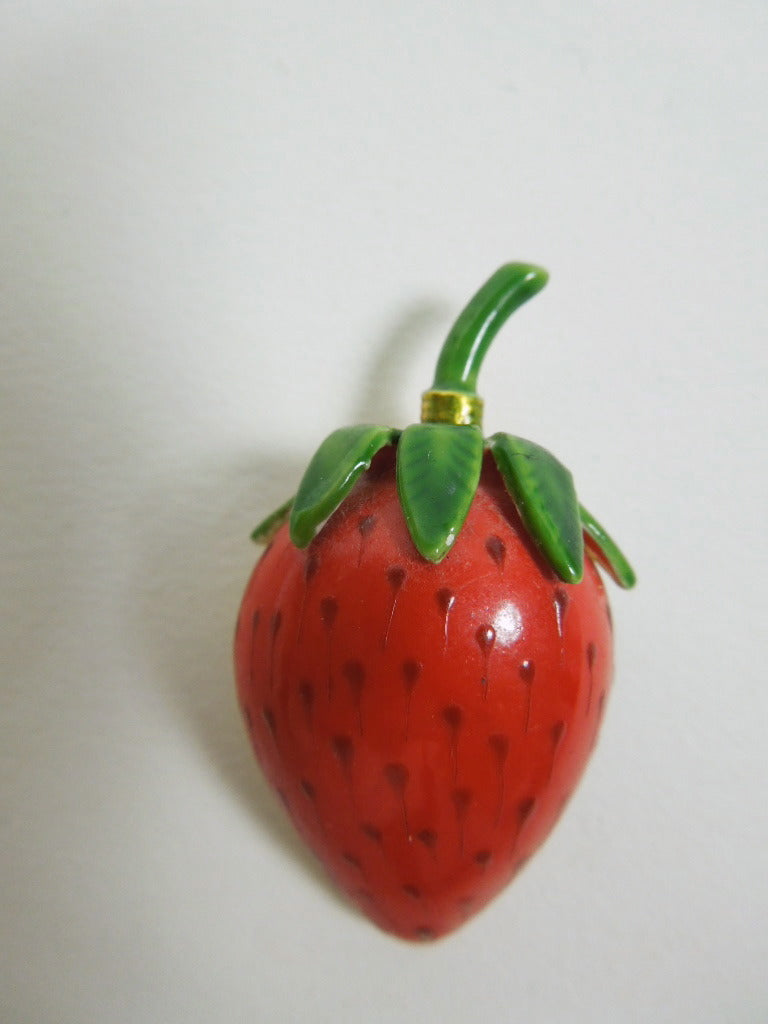 Original by Robert vintage 60s strawberry brooch at www.BetterDressesVintage.com - overview