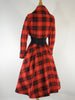 50s Red Plaid Dress & Jacket Mam'selle by Betty Carol