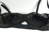 Soutien-gorge balle en dentelle noire Naturflex des années 50 32A 32B