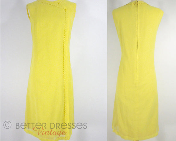 Robe droite jaune des années 60